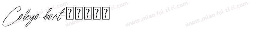 Coleyo font字体转换